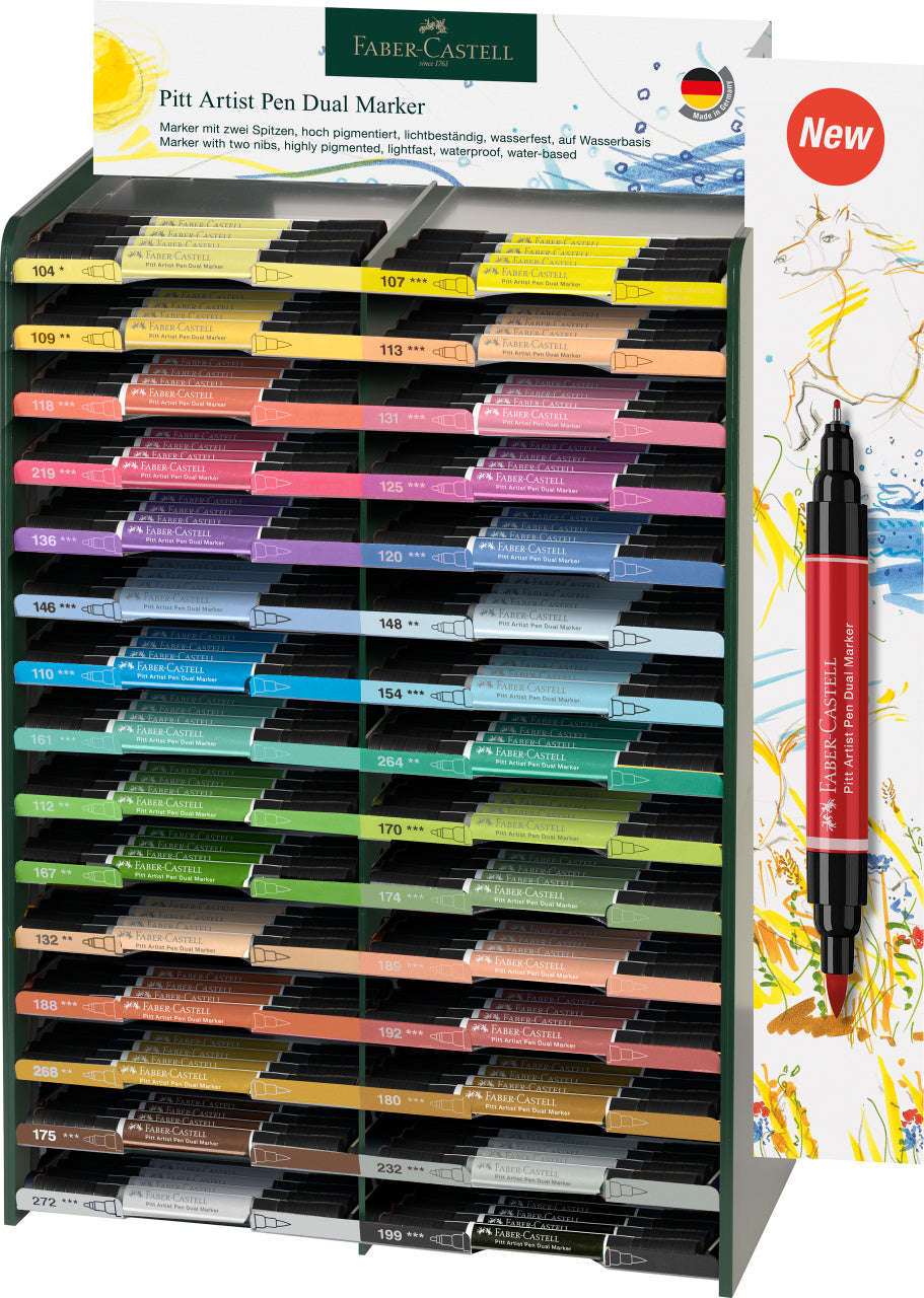DISPLAY 120 BUC PITT ARTIST PEN DUAL MARKER FABER-CASTELL DISPLAY 120 BUC PITT ARTIST PEN DUAL MARKER FABER-CASTELL